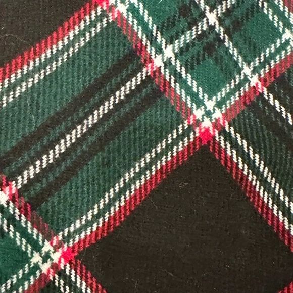 Faux Fur Green Plaid Stocking PB/NWT - Picture 5 of 6